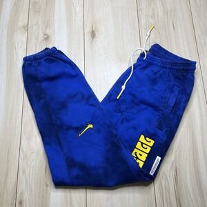 Nike PEACE LOVE BASKETBALL Hardwood Pants Mens Blue Size Small Tie Dye